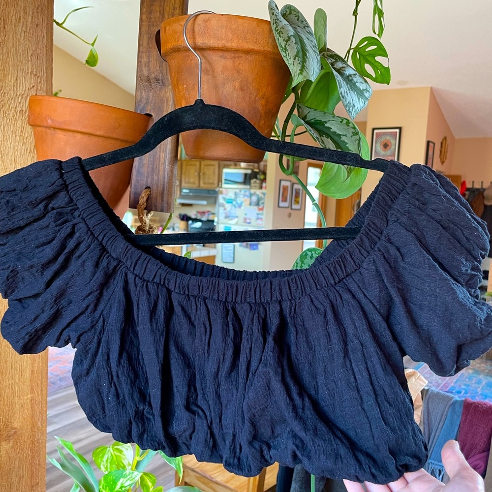 Free People Ruched Crop Top